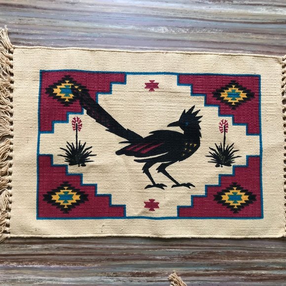 El Paso Saddleblanket Co Set of 3 Placemats Kokopelli Roadrunner Lizard Prints - Picture 5 of 7